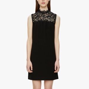 THEORY Lace Crepe Mini Dress